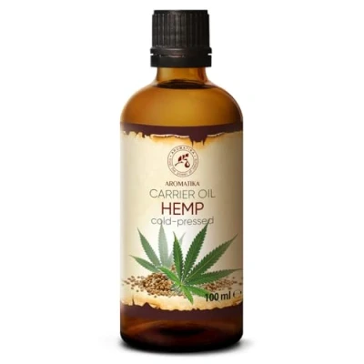 Image of Hemp Seed Oil 100ml 100% Pure &amp; Natural Benefits for Skin Hair Face Body Great Beauty Relax Massage Glass Bottle
