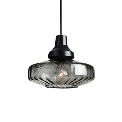 Image of DESIGN BY US New Wave Optic pendant light, smoke grey