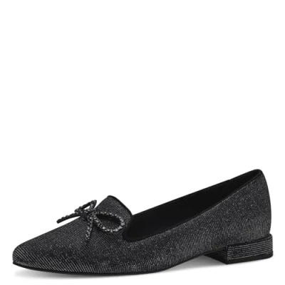 Image of MARCO TOZZI Women&#039;s 2 24201 42 Loafers, Black Metallic, 5