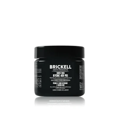 Image of Brickell Men&#039;s Smooth Finish Glycolic Acid Peel for Men, Natural and Organic, Anti Aging Wrinkles, 59 mL, Scented