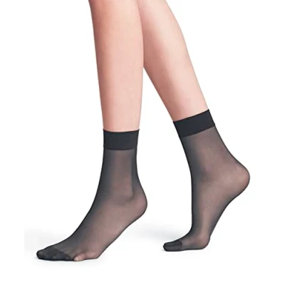 Image of 1 Pair Cocoon Seidenglatt 15 Denier Transparent Shining Ankle Highs Ladies 2.5 5 Falke