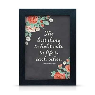 Image of Ulisia Enterprise Photo Frame Picture Poster In Wood Wooden Effect Various A5 (210x148) mm, Black
