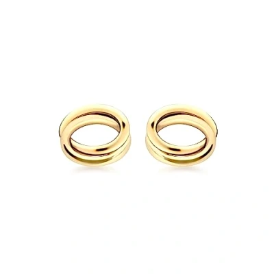 Image of Carissima Gold Women&#039;s 9ct Yellow Oval Stud Earrings