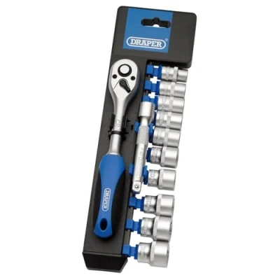 Image of Draper Metric Socket and Ratchet Set, 3/8&quot; Sq. Dr. (12 Piece)