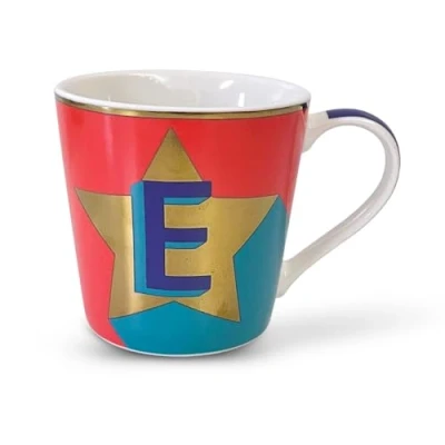 Image of HOX Xpressions Pillarbox Ceramic Alphabet Mug E
