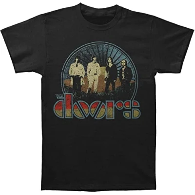 Image of Rockoff Trade Men&#039;s the Doors Vintage Field T Shirt, Black (Black Black), X Large