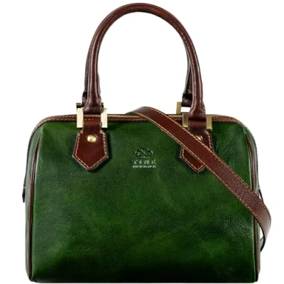 Image of Time Resistance Leather Handbag Full Grain Purse for Women Top Handle Bag Tote