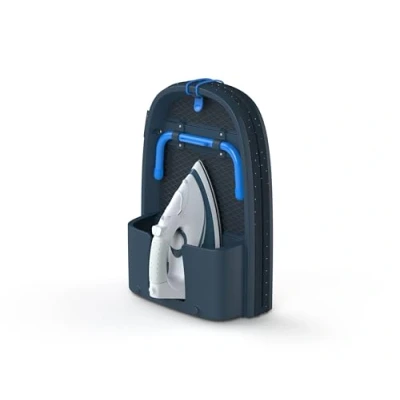 Image of Joseph Pocket Plus Folding Space Saving, Compact table top Ironing Board, Black / Blue