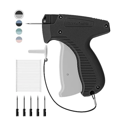 Image of Mr. Pen Tagging Gun, 5 Needles &amp; 1008 Pcs Barbs Fasteners, Black, Price Tag Gun for Clothing, Attacher Guns, Retail Hang Clothes