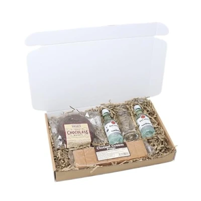 Image of Personalised Shot Glass + Alcohol &amp; Treats Letterbox Gift Set (Bacardi White Rum)