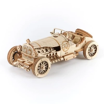 Image of ROKR Car Model kits For Adults to Build,3D Wooden Puzzle Scale Vehicle,Grand Prix Home Decoration Gift Teens and