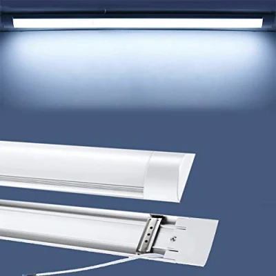 Image of LED Batten Tube Light Ceiling Surface Mounted Super Ultra Bright 6500K Daylight White Linear Slimline Bar Hotel Warehouse Factory Garage Workshop Parking Lighting (1x 6FT Batten)