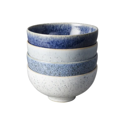 Image of Denby Studio Blue 4 Piece Rice Bowl Set
