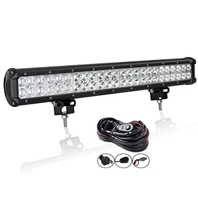 Image of AUXTINGS 22 inch 144W LED Light Bar Spot Flood Combo Beam Offroad Work with Wiring Harness Kit for Off Road Vehicles 4x4 Atvs Utvs