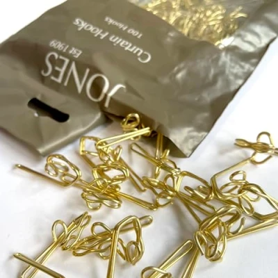 Image of Metal Curtain Hooks (100 Pack) Premium &amp; Heavy Duty Drapery Ideal For Windows, Doors Shower Curtains.
