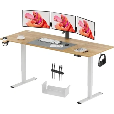 Image of SANODESK 180 * 80 Electric Standing Desk Height Adjustable Sit Stand 4 Memory Smart Pannel