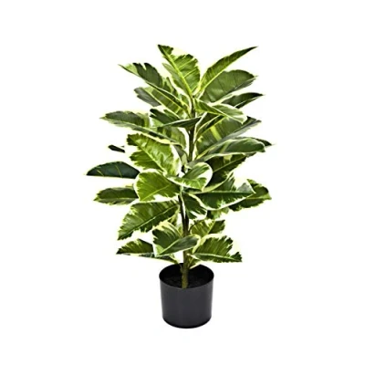 Image of GreenBrokers Artificial Real Touch Rubber Plant in Pot 75cm