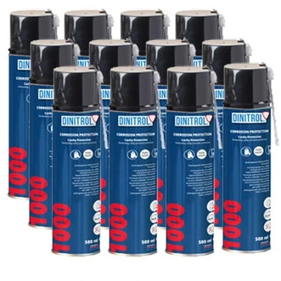 Image of REJEL 12 x DINITROL 1000 CLEAR CAVITY WAX 500ml Aerosol