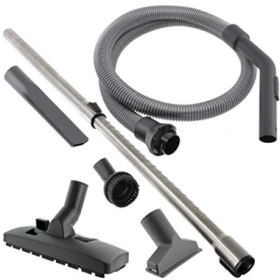 Image of SPARES2GO 2m Hose Pipe, Telescopic Extension Rod &amp; Tool Kit Spare Parts Compatible with Miele C1 C2 C3 S2000 S4000 S5000 Vacuum Cleaner
