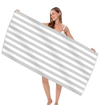 Image of Xndryan Microfibre Beach Towel, Large Towels for Adults Travel Towel Quick Dry Sand Free Lightweight Microfiber Beach, Swimming, Sports, Gym, Yoga, Camping (160x90cm)