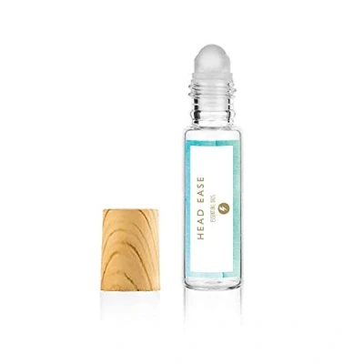 Image of Soul Nutrients Head Ease Roll On Oil 10ml Pulse Point Aromatherapy Rollerball for Tension Headache Relief Essential Roller with Frankincense, Peppermint &amp; Lavender