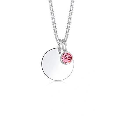 Image of Elli Necklace Birthstone October Crystals 925 Sterling Silver