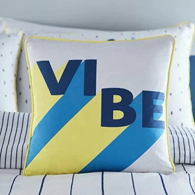 Image of Appletree Kids Vibe 100% Cotton Filled Cushion 43 x 43cm in Navy