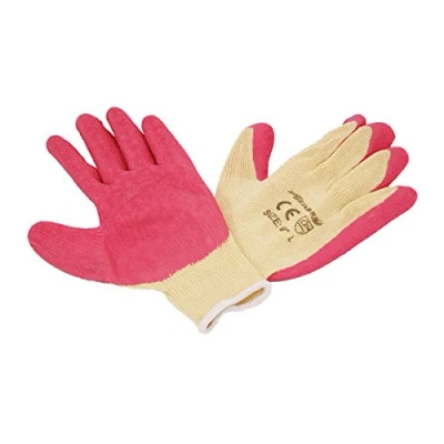 Image of Neilsen Crinkle Latex Coated Work Glove Size: 9&quot; L Pink Sold In Min 12 Pair CT3840