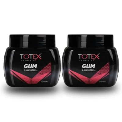Image of Totex Hair Styling Gum Gel, Ultra Power Strong Edge Control Gummy Red Gel 700 ml (Pack Of 2)