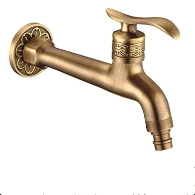 Image of Wall Mounted Brass Faucet Cold Water Tap Bathroom Mop Pool Washing Machine Garden Faucets