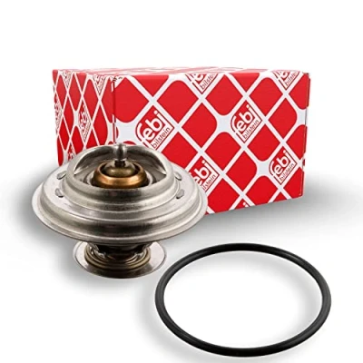 Image of 6162000415, A6162000415 Engine thermostat FEBI BILSTEIN 10266 80C with seal ring MERCEDES BENZ: T1 Platform/Chassis, W123 Saloon, Estate