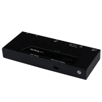 Image of StarTech.com 2 Port HDMI Switch w/ Automatic and Priority Switching 1080p,VS221HDQ,Black