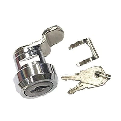 Image of Metal Drawer Locks Cylinder with 2 Keys Furniture for Secure Important Files and Drawers