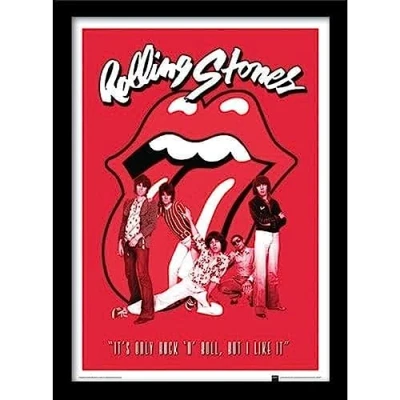 Image of Rolling Stones (It&#039;s Only Rock n Roll Framed Print, Multi Colour, 30 x 40cm