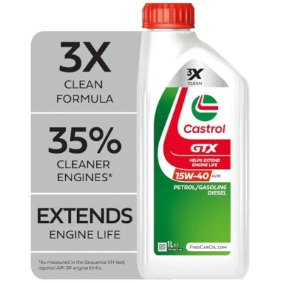 Image of Castrol GTX 15W 40 A3/B3 Engine Oil 1L
