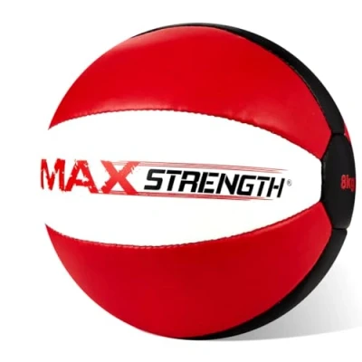 Image of MAXSTRENGTH ® 8kg/10kg/12kg/15kg Heavy Duty Maya Leather Medicine Ball Fitness Gym Exercise. (12)