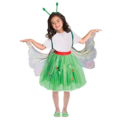 Image of Amscan 9902977 Kids Officially Licensed the Very Hungry Caterpillar Tutu &amp; Wings World Book Day Fancy Dress Costume Age: 3 8 Yrs