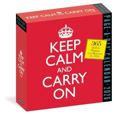 Image of Keep Calm And Carry On Desk Calendar 2026