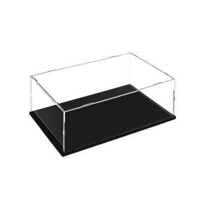 Image of TSKDKIT Acrylic Display Case, 35 x 25 15 cm Clear Collectibles Box Stand Storage Protective for Minifigure, Toys, Crafts, Memorabilia, Jewelry
