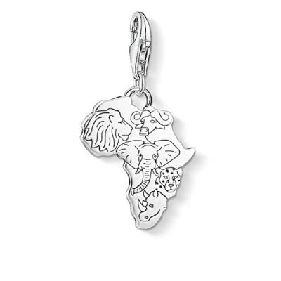 Image of Thomas Sabo Women Charm Pendant Africa Club 925 Sterling Silver 1417 637 21