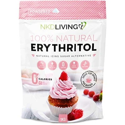 Image of 100% Natural Powdered Erythritol 1kg Zero Calorie Icing Sugar (5kg)