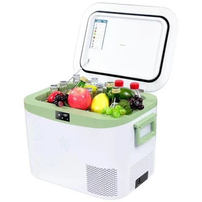Image of BINGI Camping Fridge 15.8Quart(18L),Car Freezer Portable Compressor Car Refrigerator with 12V/24V DC and 100 240V AC For Campervan,Lorry,Boat,travel,Pinic Home Use, 18℃ to 15℃