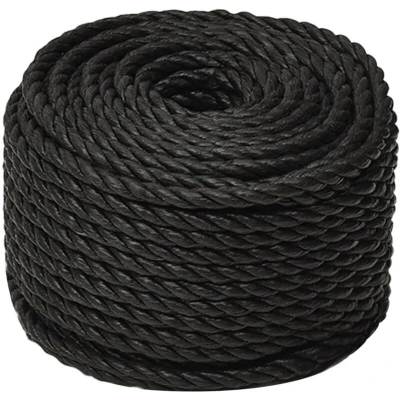 Image of vidaXL Work Rope Black 16 mm 50 m Polypropylene