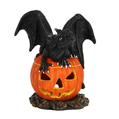 Image of Something Different AS_28031 Incense Cone Burner Trick or Treat Dragon by Anne Stokes H14cm x W12cm D11cm Pack of 1, multicolor