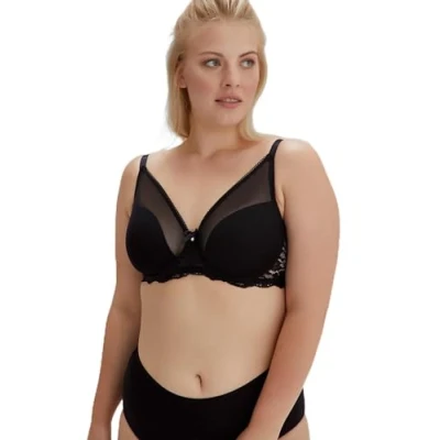 Image of Dagi Women&#039;s Underwire Minimiser Bra Minimizer, Black, 40B