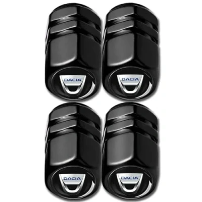 Image of 4 Pieces Tyre Valve Caps for Dacia Jogger Duster Spring Sandero Logan Lodgy Dokker Bigster,Car Tire Caps,Dust Car Tyres,Wheel Caps,Valve Covers Replacement Accessories,Leak Proof