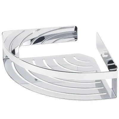 Image of Tiger Caddy Corner Shower Basket, Stainless Steel, Chrome, 22.4 x 7 cm