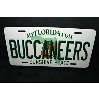 Image of Biopracess buccaneers florida state metal novelty license plate for cars 6x12 inches