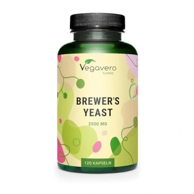 Image of Vegavero Brewer&#039;s Yeast 2500 mg 100% Pure Natural Source of B Vitamins, Amino Acids, Minerals Highly Dosed NO Additives, Lab Tested Vegan