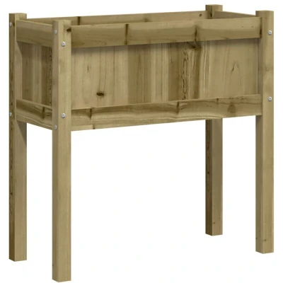Image of vidaXL Garden Planter with Legs 70x31x70 cm Impregnated Wood Pine
